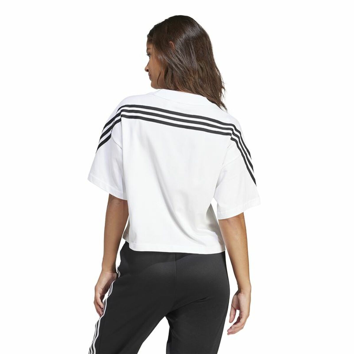 Womens Short Sleeve T-Shirt Adidas Future Icons 3 Bandas (S)