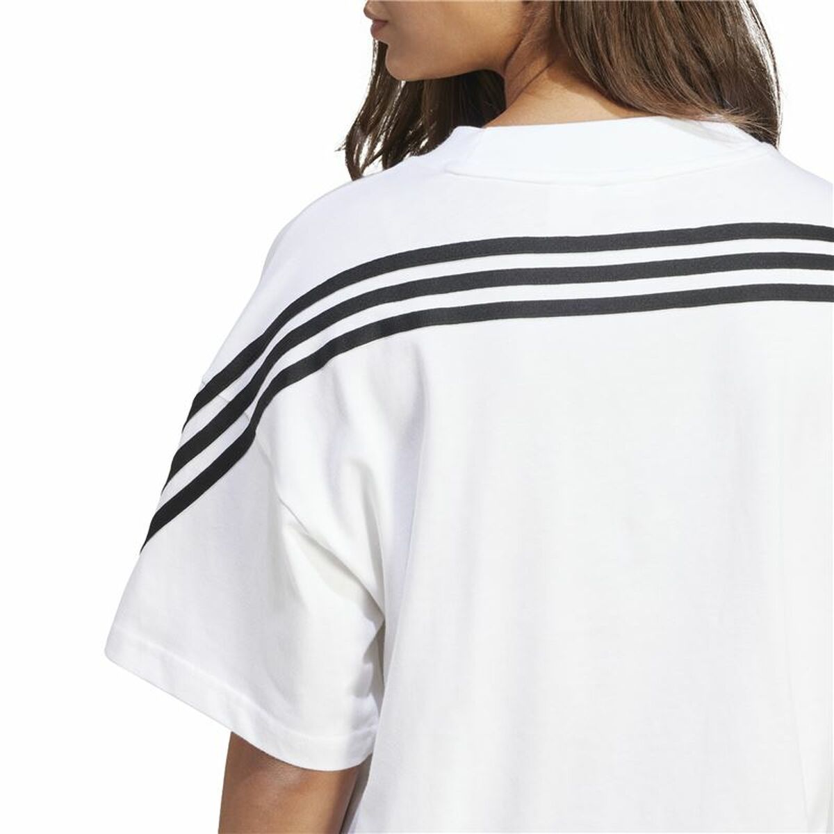 Womens Short Sleeve T-Shirt Adidas Future Icons 3 Bandas (S)