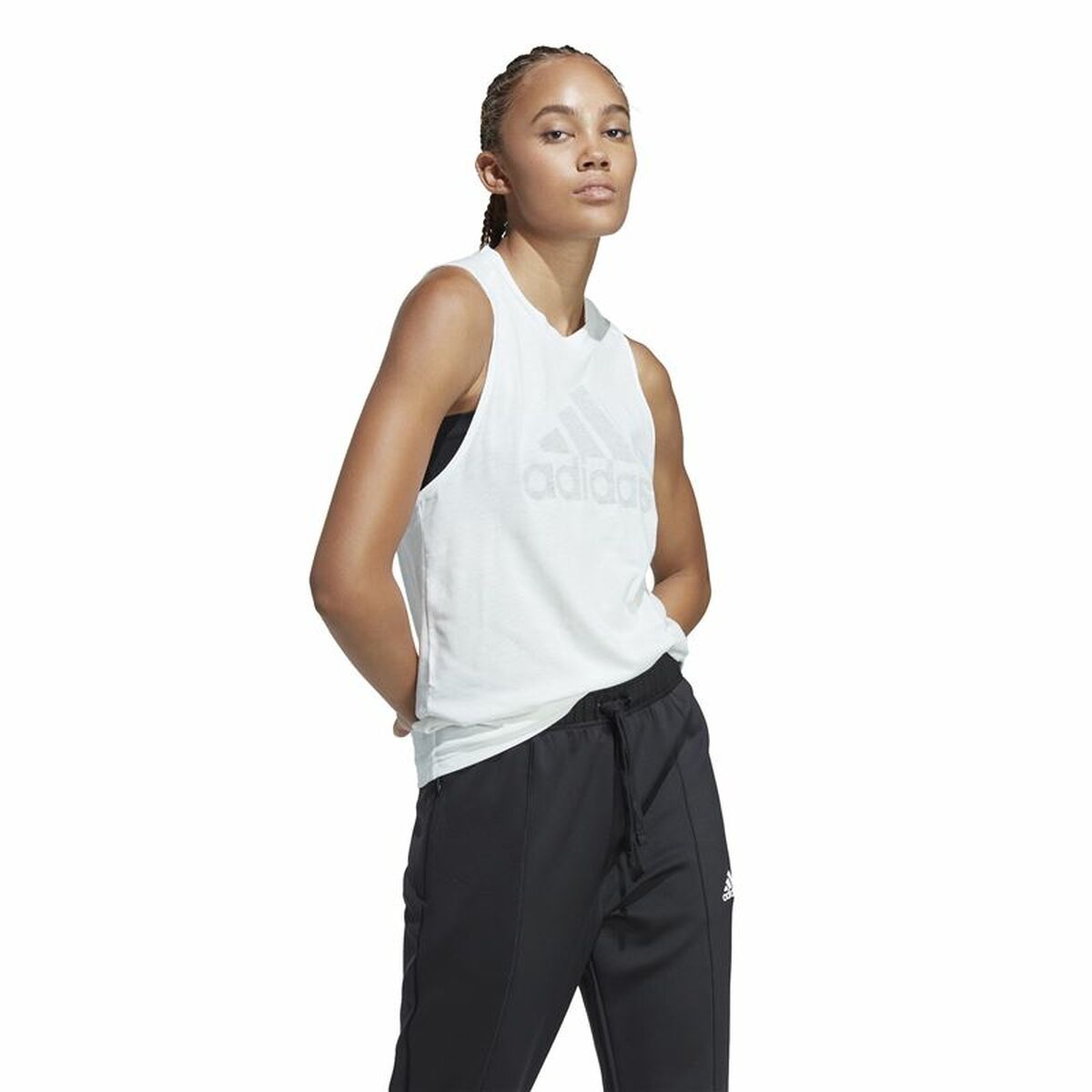 Women’s Sleeveless T-shirt Adidas Future Icons 3.0 White