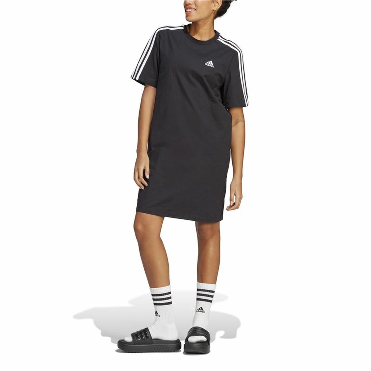 Dress Adidas 3S Boyfriend Single Black