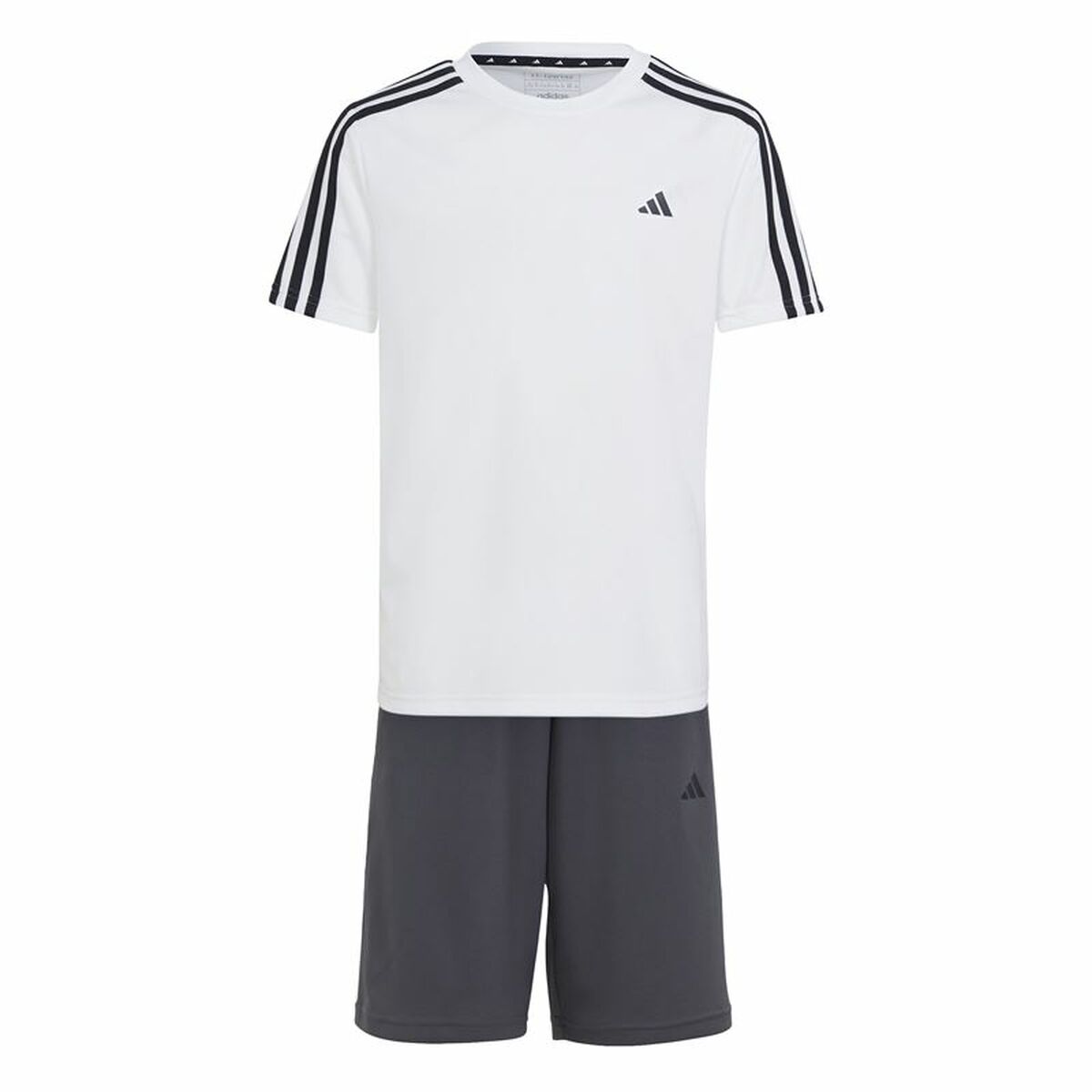 Children’s Sports Outfit Adidas Essentials White Black Children’s Sports Outfit Adidas Essentials White Black