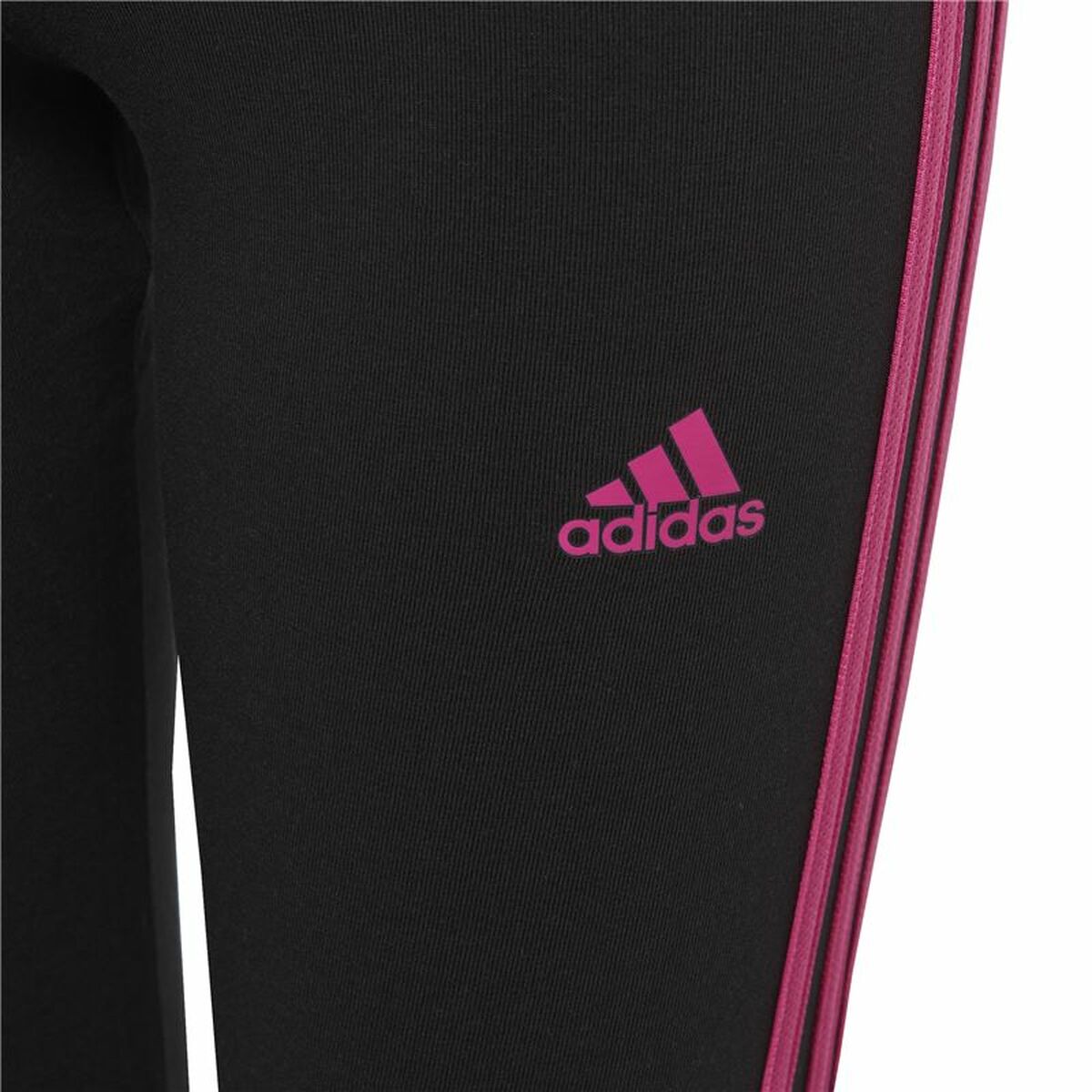 Sports Leggings Adidas 3 Stripes Black