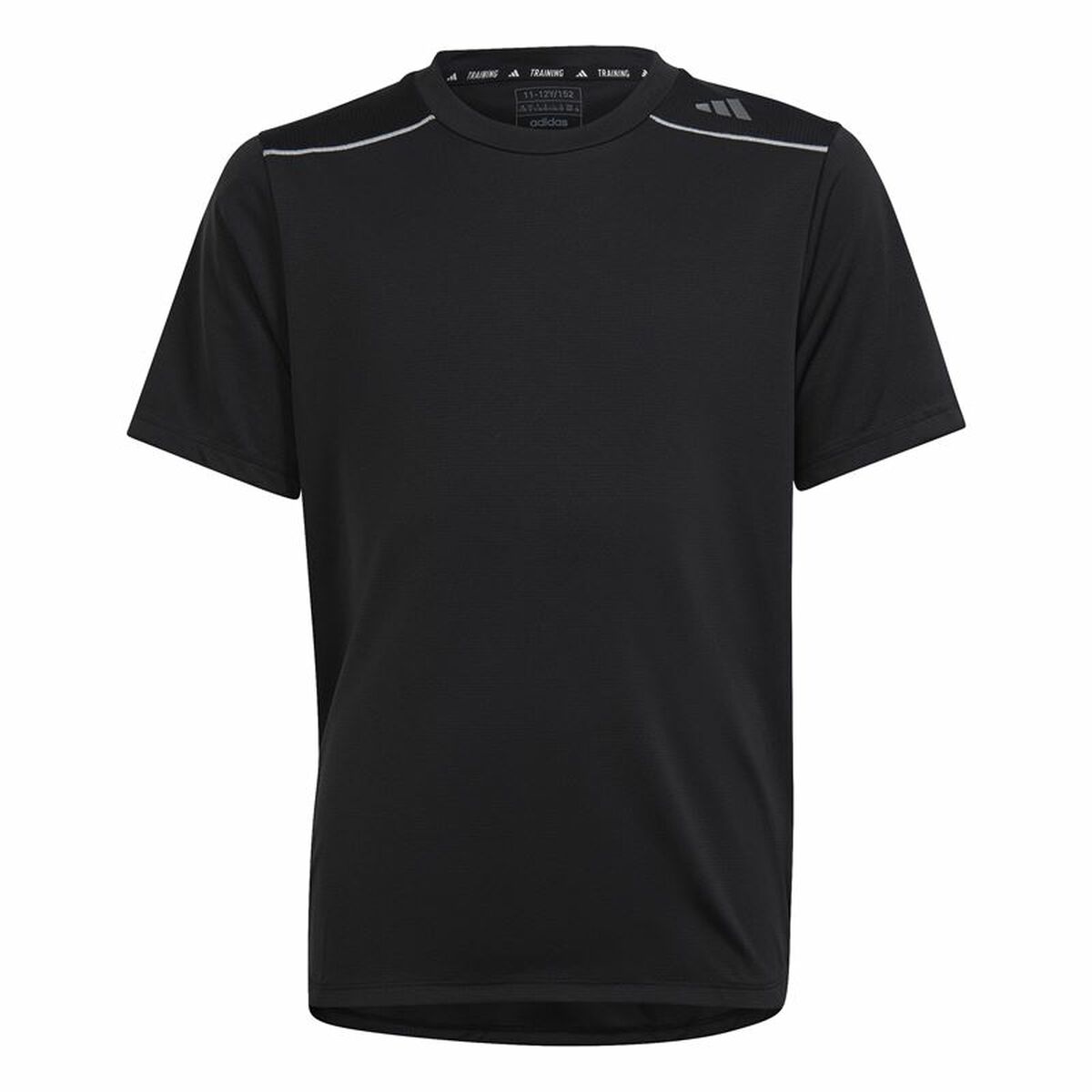 Child’s Short Sleeve T-Shirt Adidas Aeroready Black Child’s Short Sleeve T-Shirt Adidas Aeroready Black