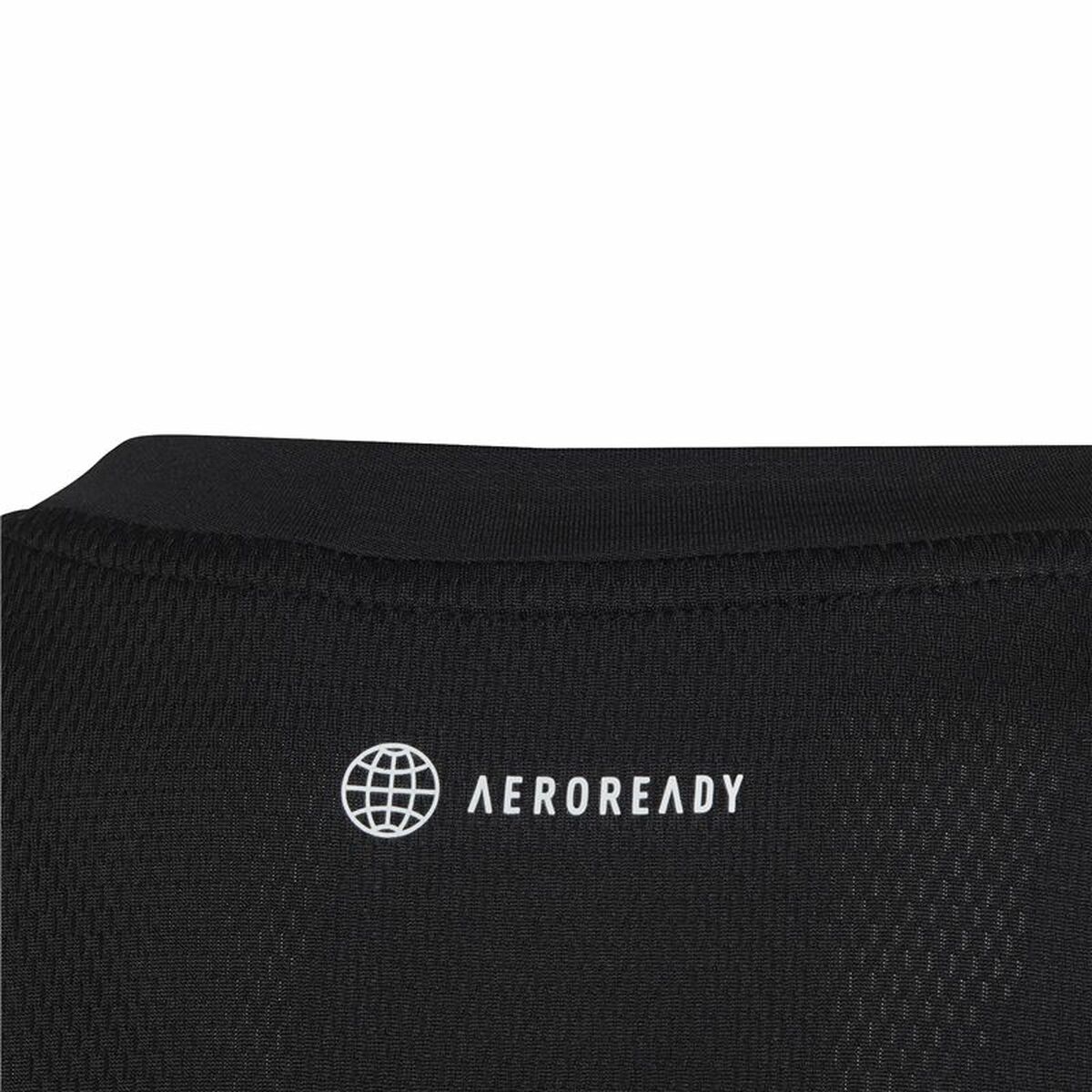 Child’s Short Sleeve T-Shirt Adidas Aeroready Black