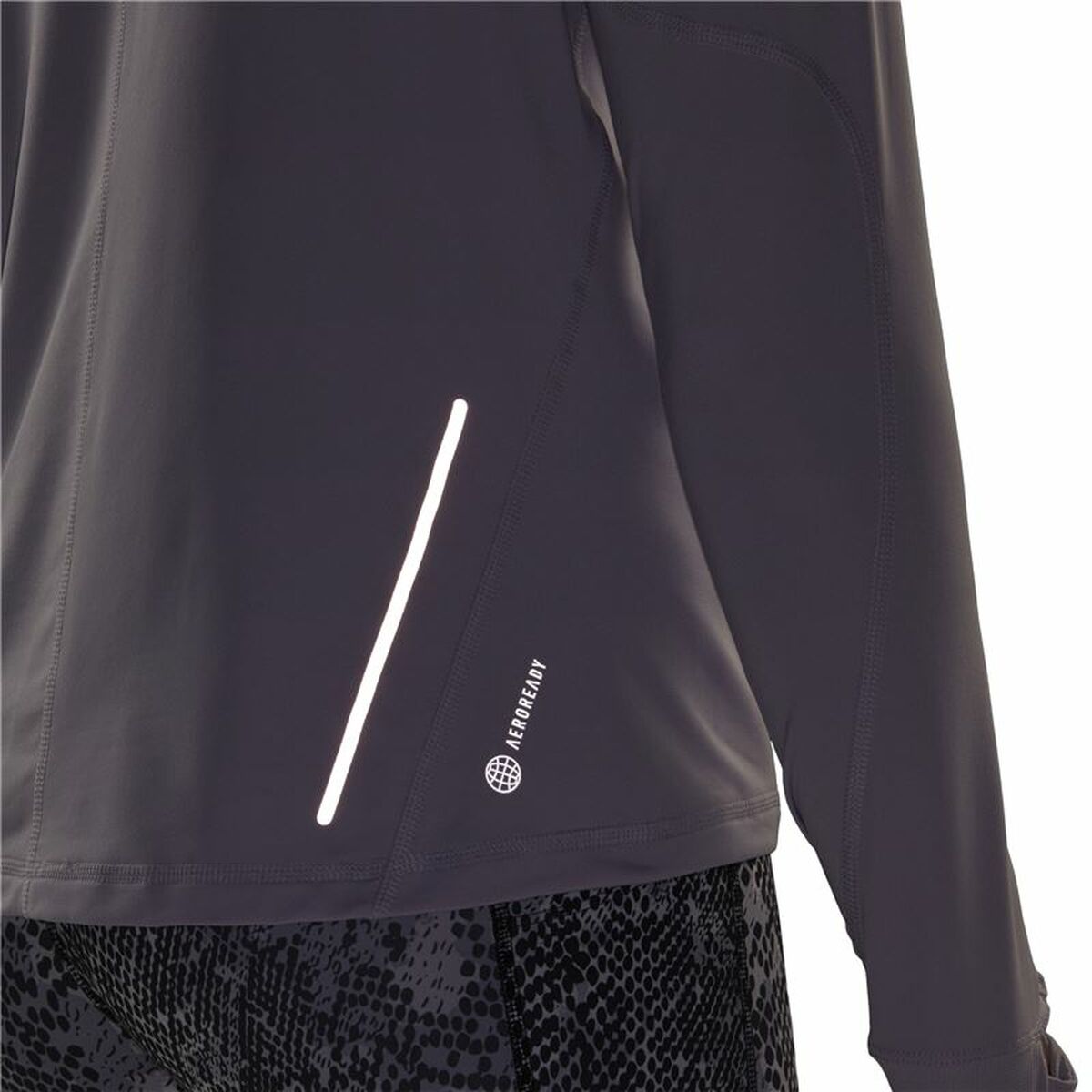Women’s long sleeve T-shirt Adidas Fast 1/2 Zip Lilac Lavendar