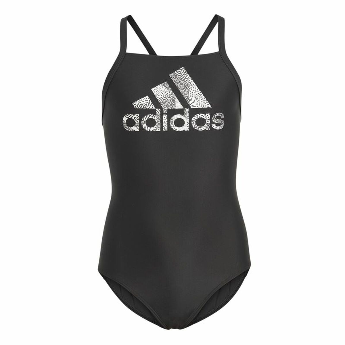 Swimsuit for Girls Adidas Big Logo Black Swimsuit for Girls Adidas Big Logo Black