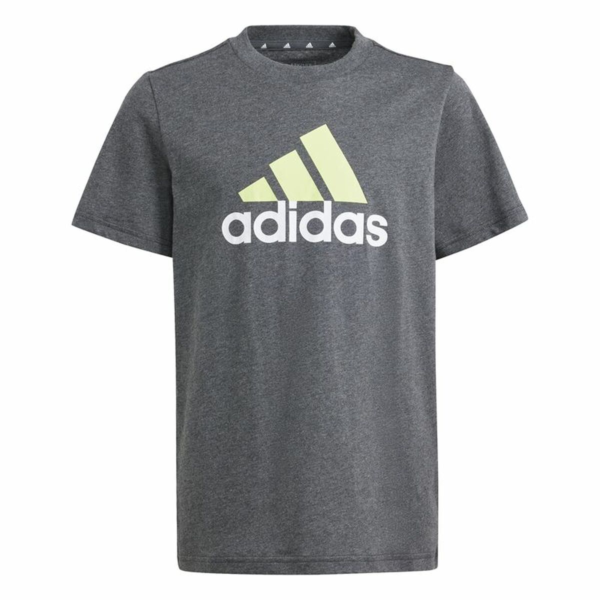 Child’s Short Sleeve T-Shirt Adidas Essentials Big Logo Grey