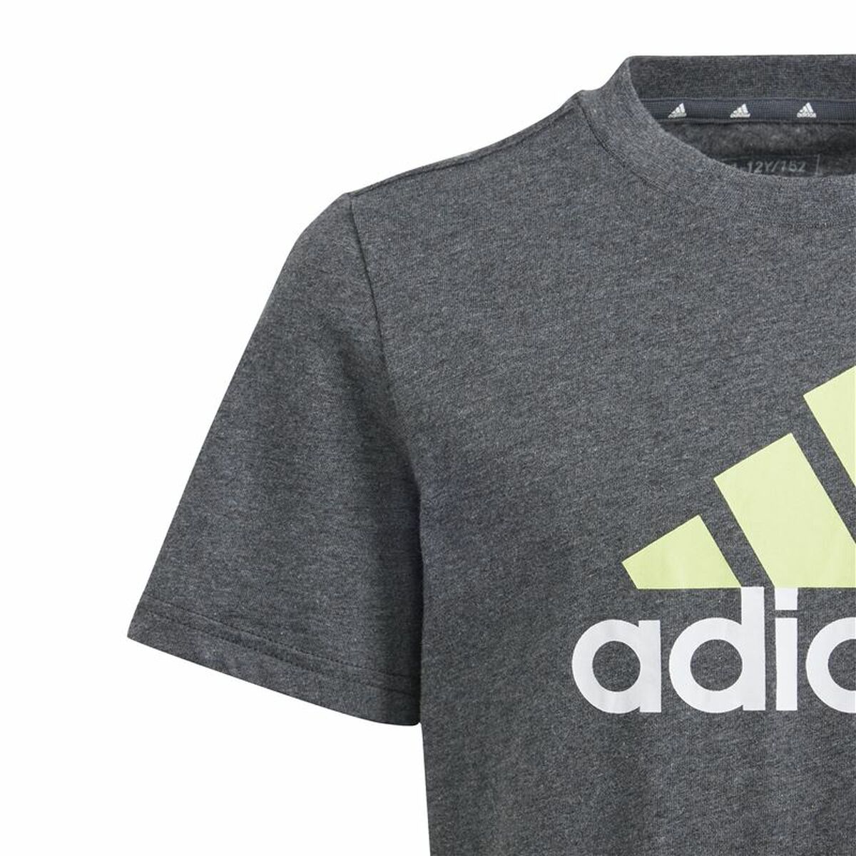 Child’s Short Sleeve T-Shirt Adidas Essentials Big Logo Grey