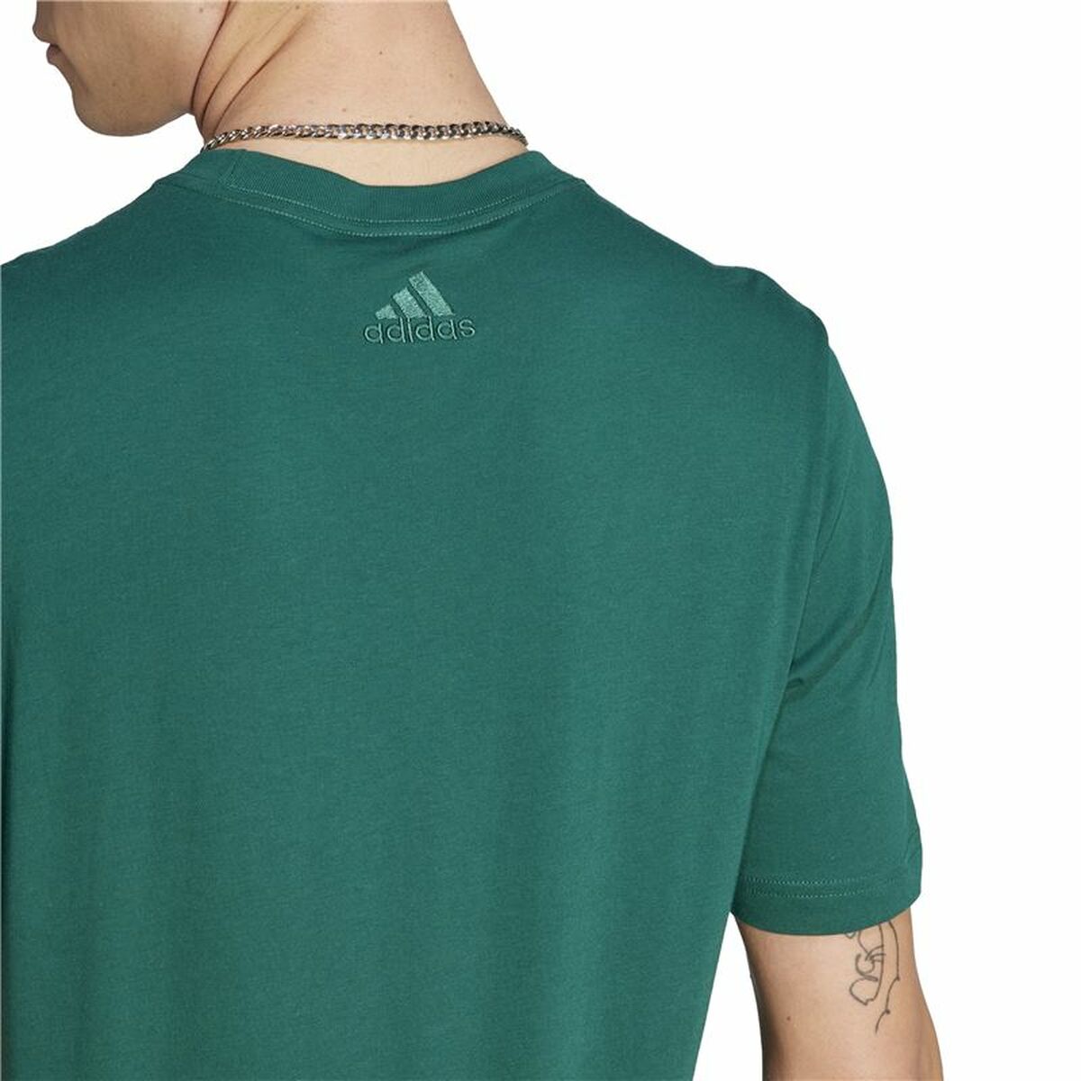 Mens Short Sleeve T-Shirt Adidas Linear Sj Olive S