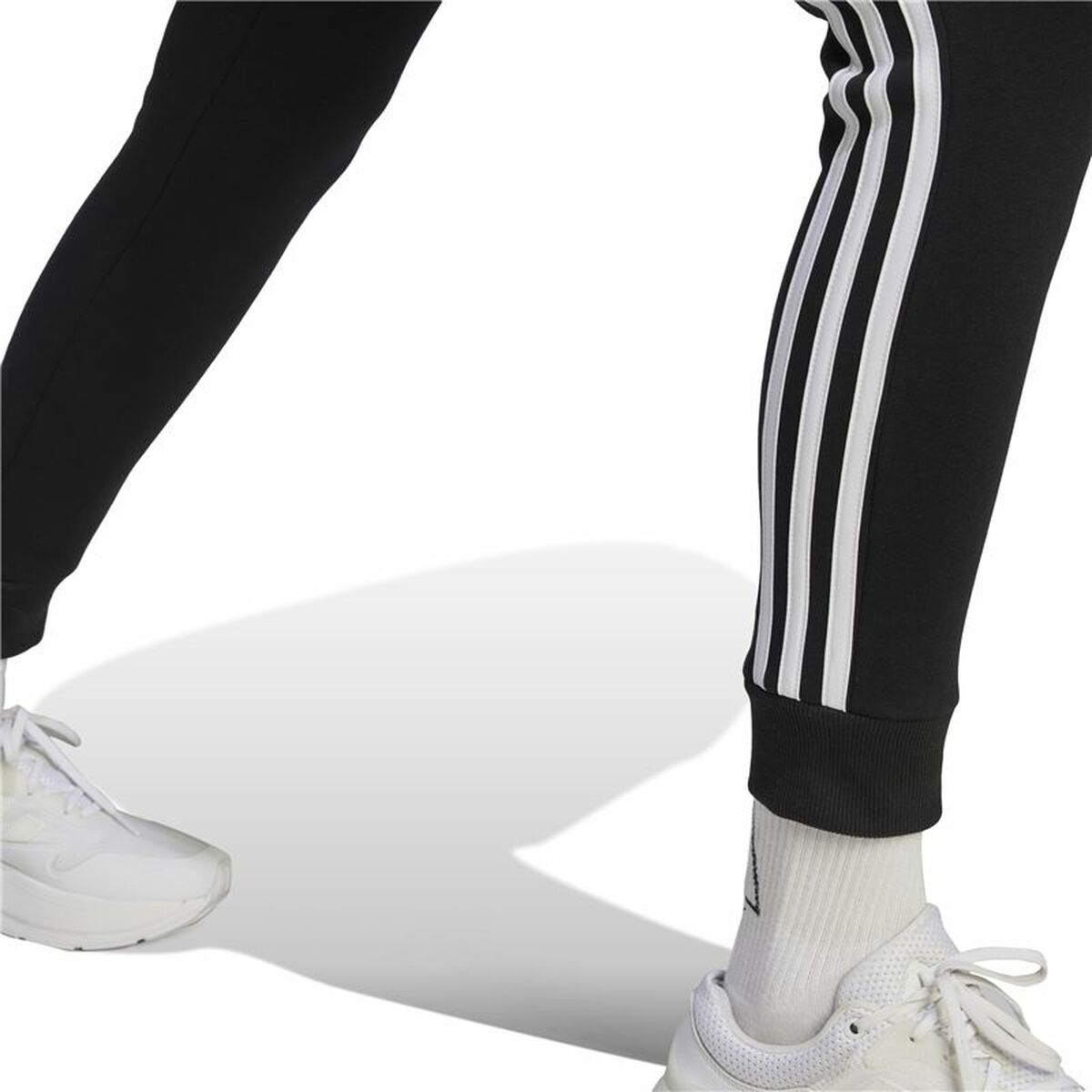 Long Sports Trousers Adidas 3S Fl C Pt Black Lady