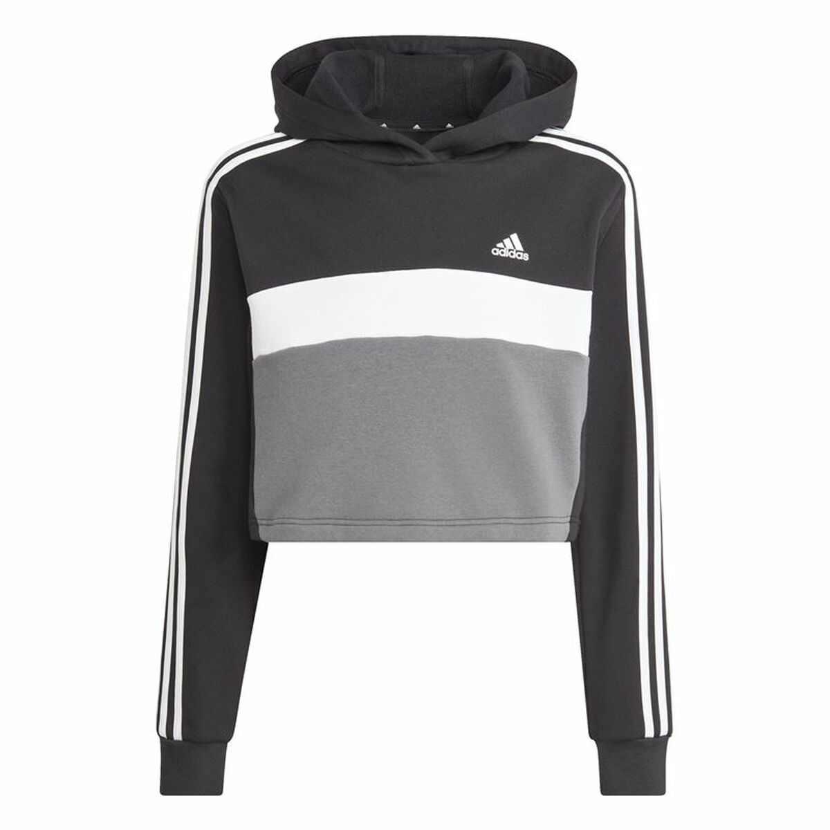 Women’s Tracksuit Adidas Tiberio 3- Stripes Colorblock Black Grey