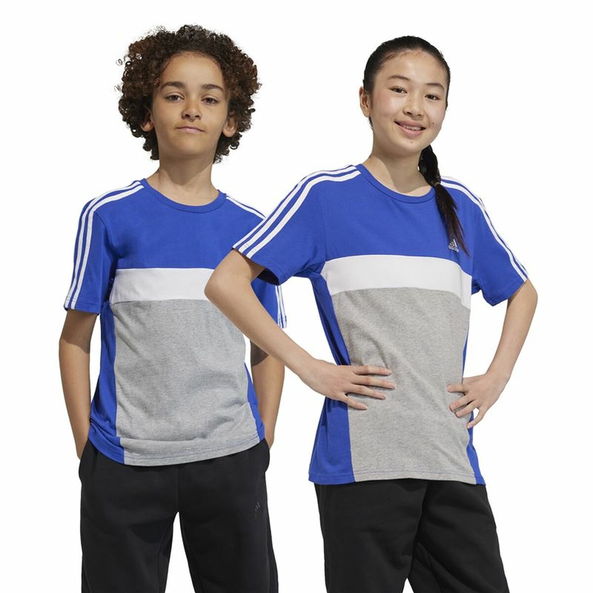 Child’s Short Sleeve T-Shirt Adidas 3S Tib Blue