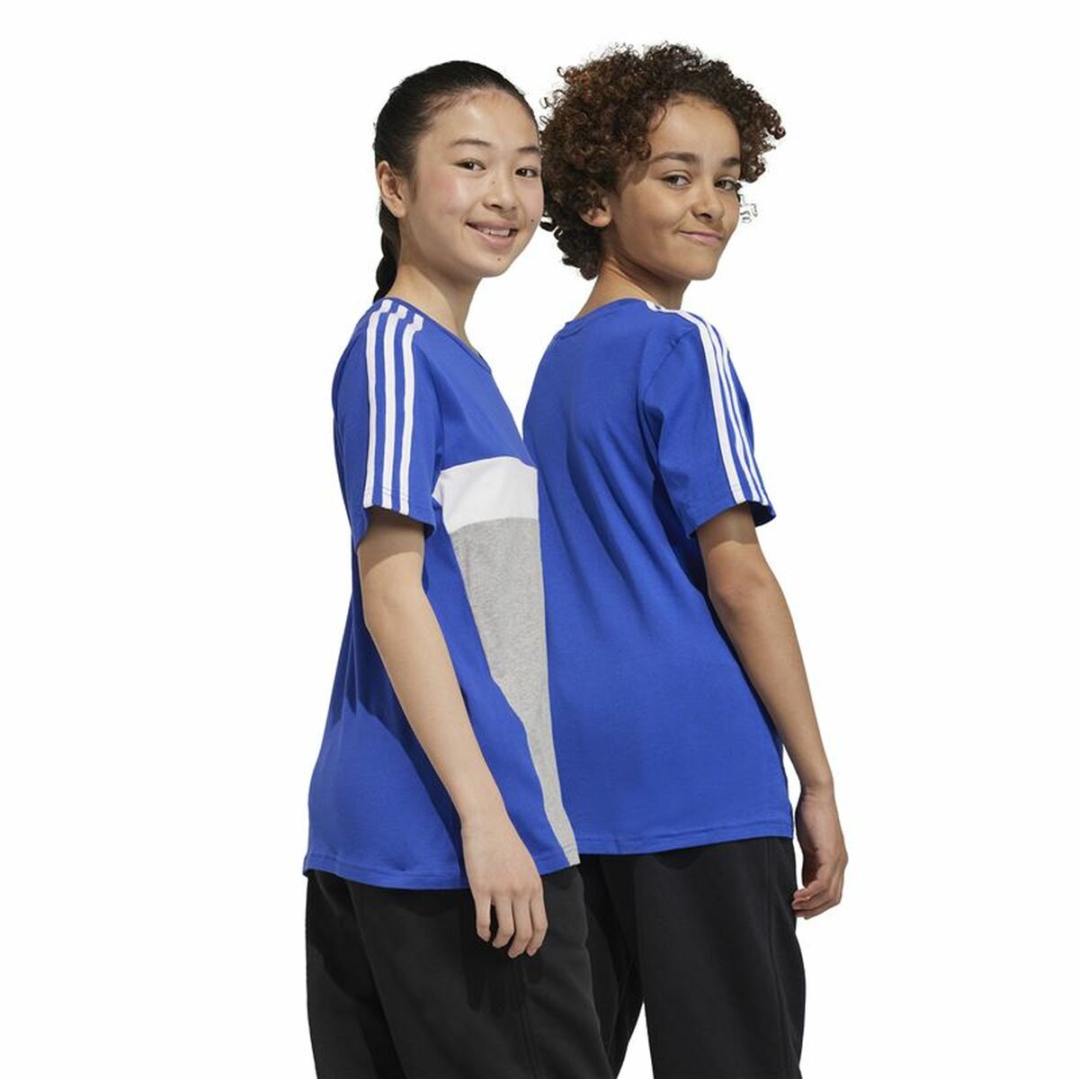 Child’s Short Sleeve T-Shirt Adidas 3S Tib Blue