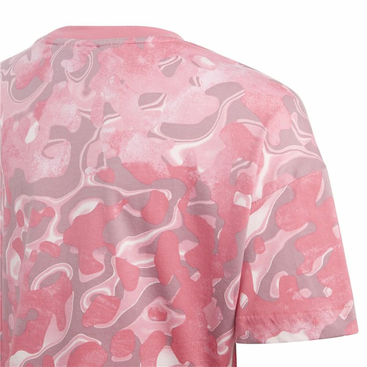 Child’s Short Sleeve T-Shirt Adidas Jg Fi Aop Pink
