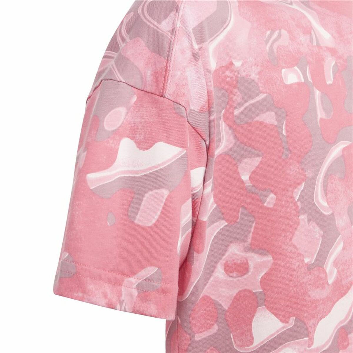 Child’s Short Sleeve T-Shirt Adidas Jg Fi Aop Pink