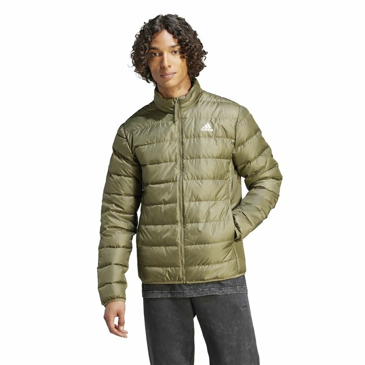 Men’s Sports Jacket Adidas Essentials Lite Down Green