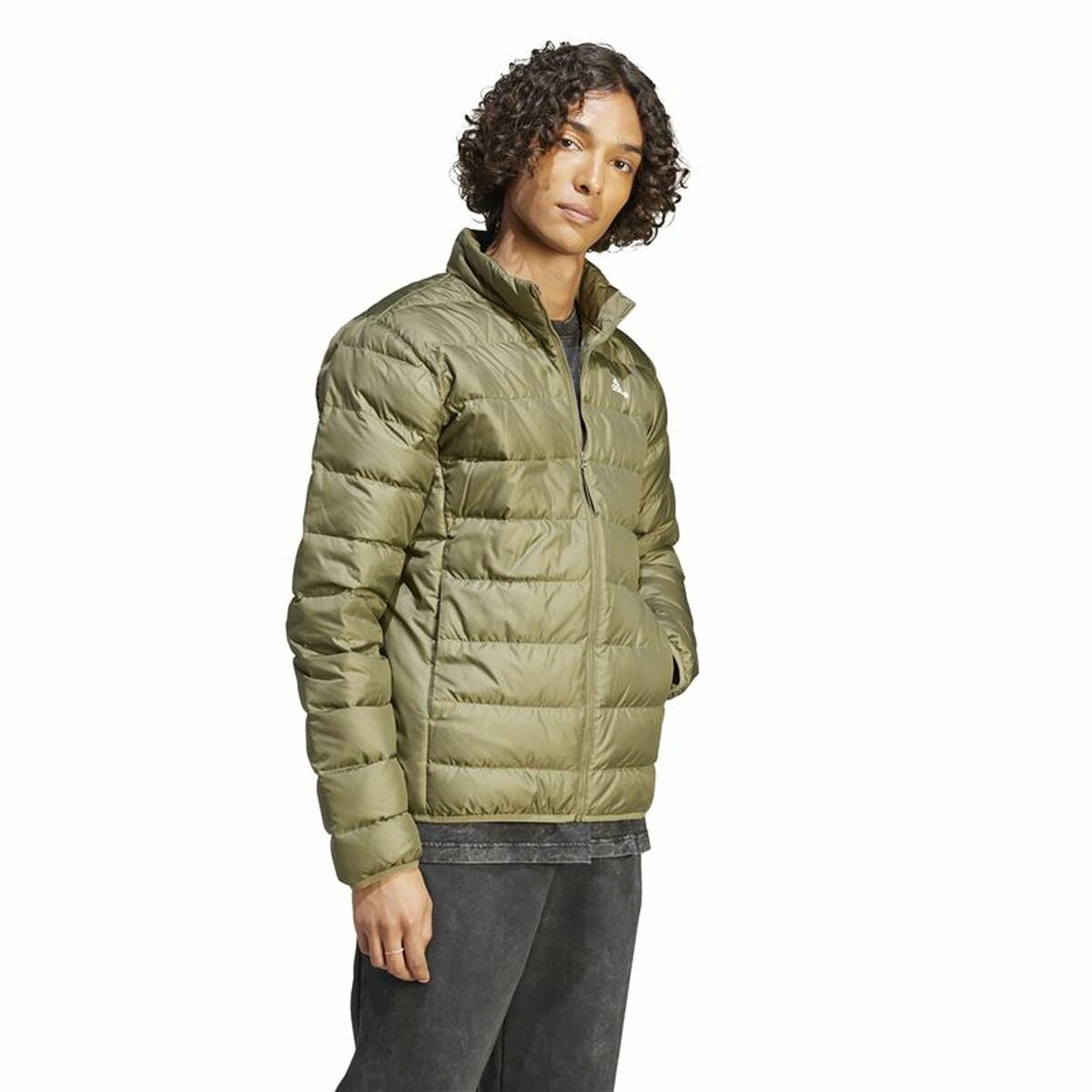 Men’s Sports Jacket Adidas Essentials Lite Down Green