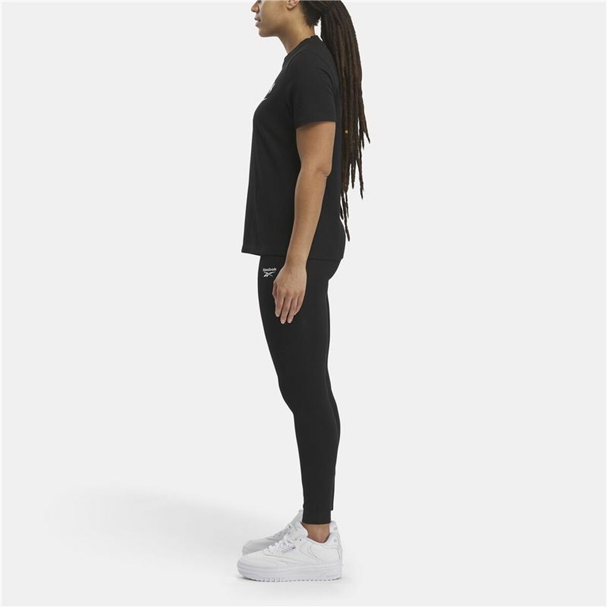 Womenâs Short Sleeve T-Shirt Reebok Identity Big Logo Black