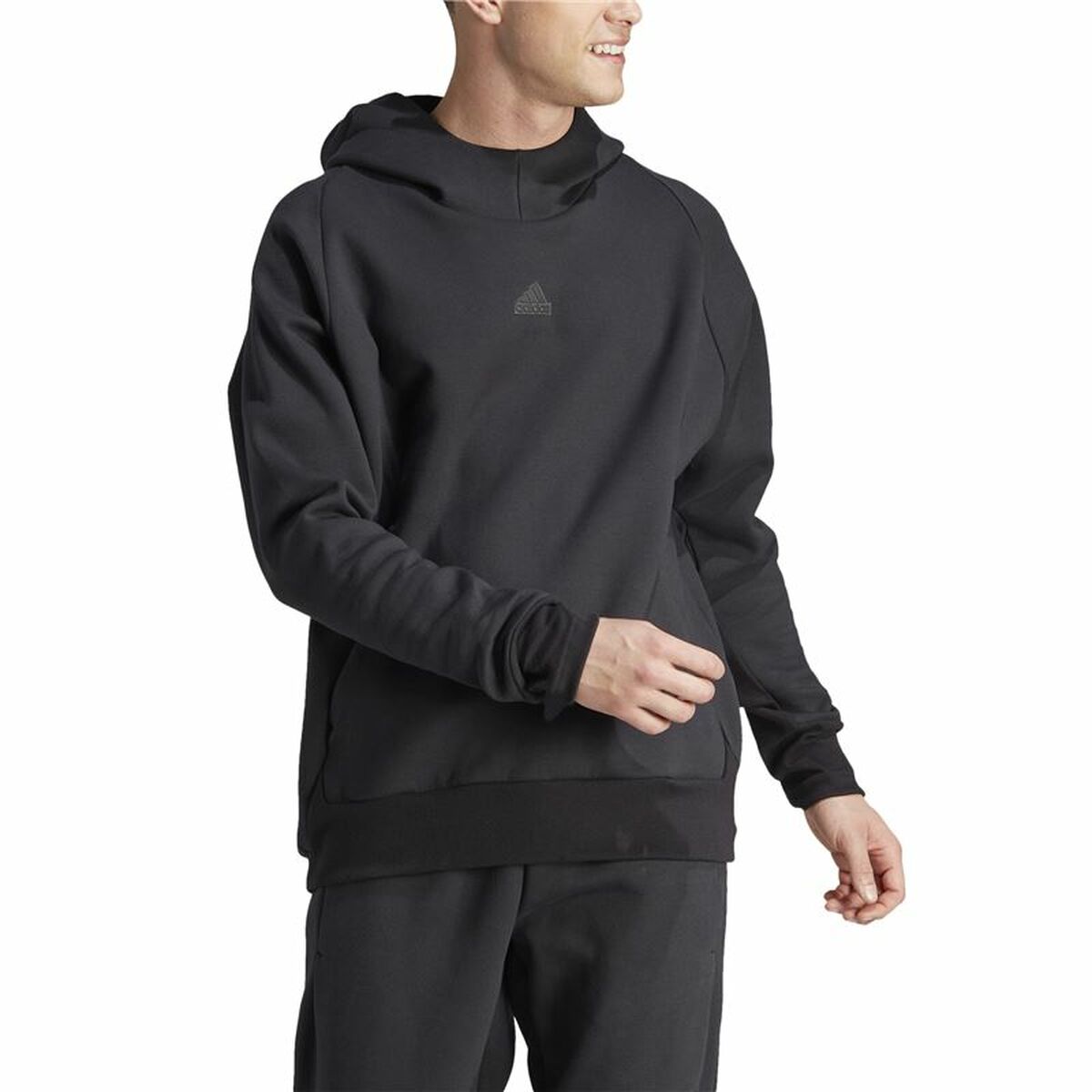 Men’s Sweatshirt without Hood Adidas Z.N.E. Pr Black