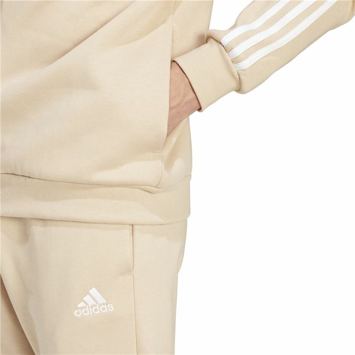 Children’s Tracksuit Bottoms Adidas 3Stripes Beige Light brown