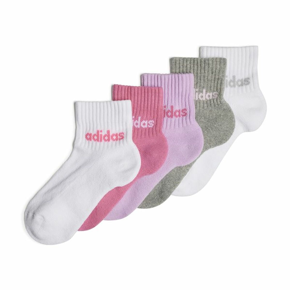 Sports Socks Adidas Lin Ank Multicolour 5 Units