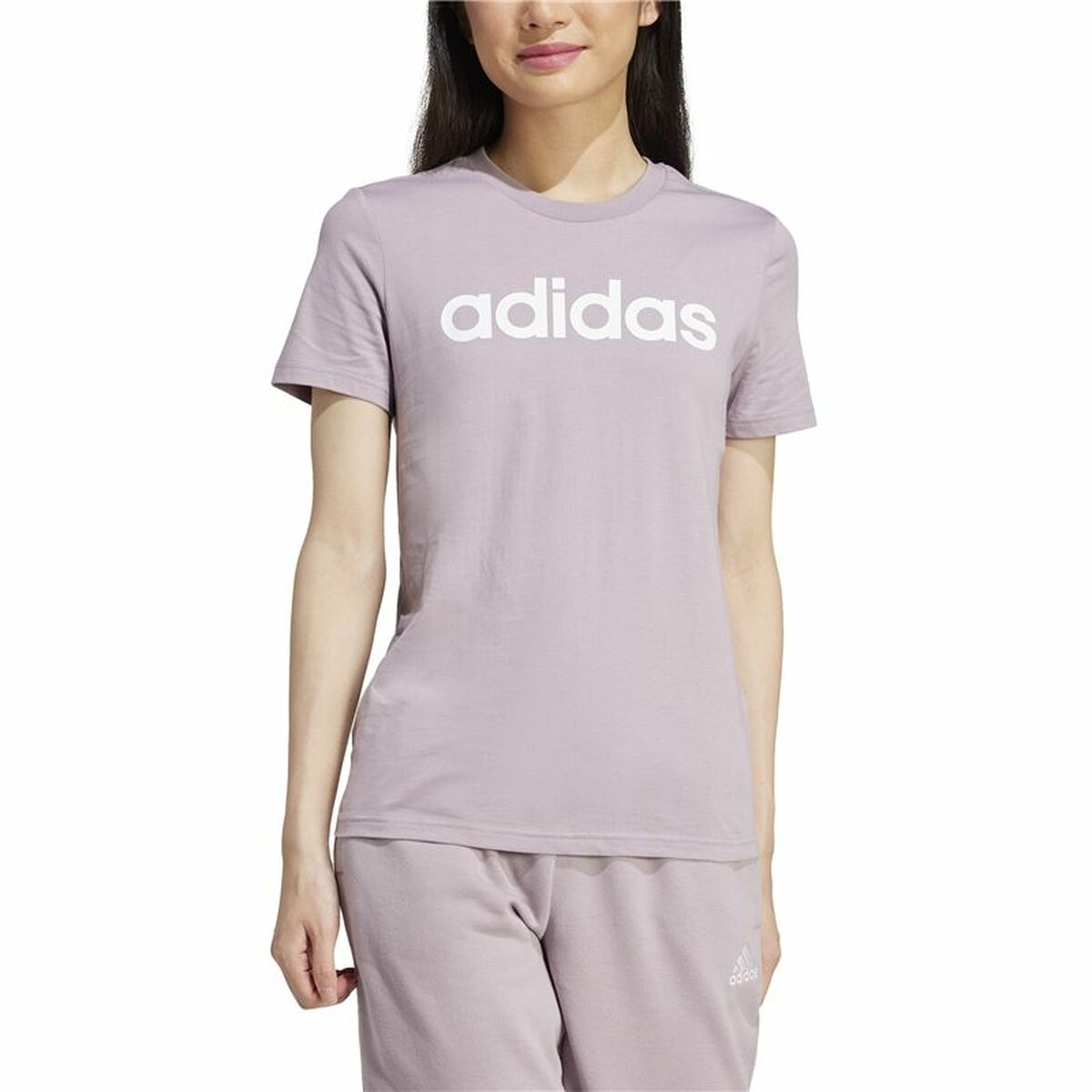 Womens Short Sleeve T-Shirt Adidas Linear (XS)
