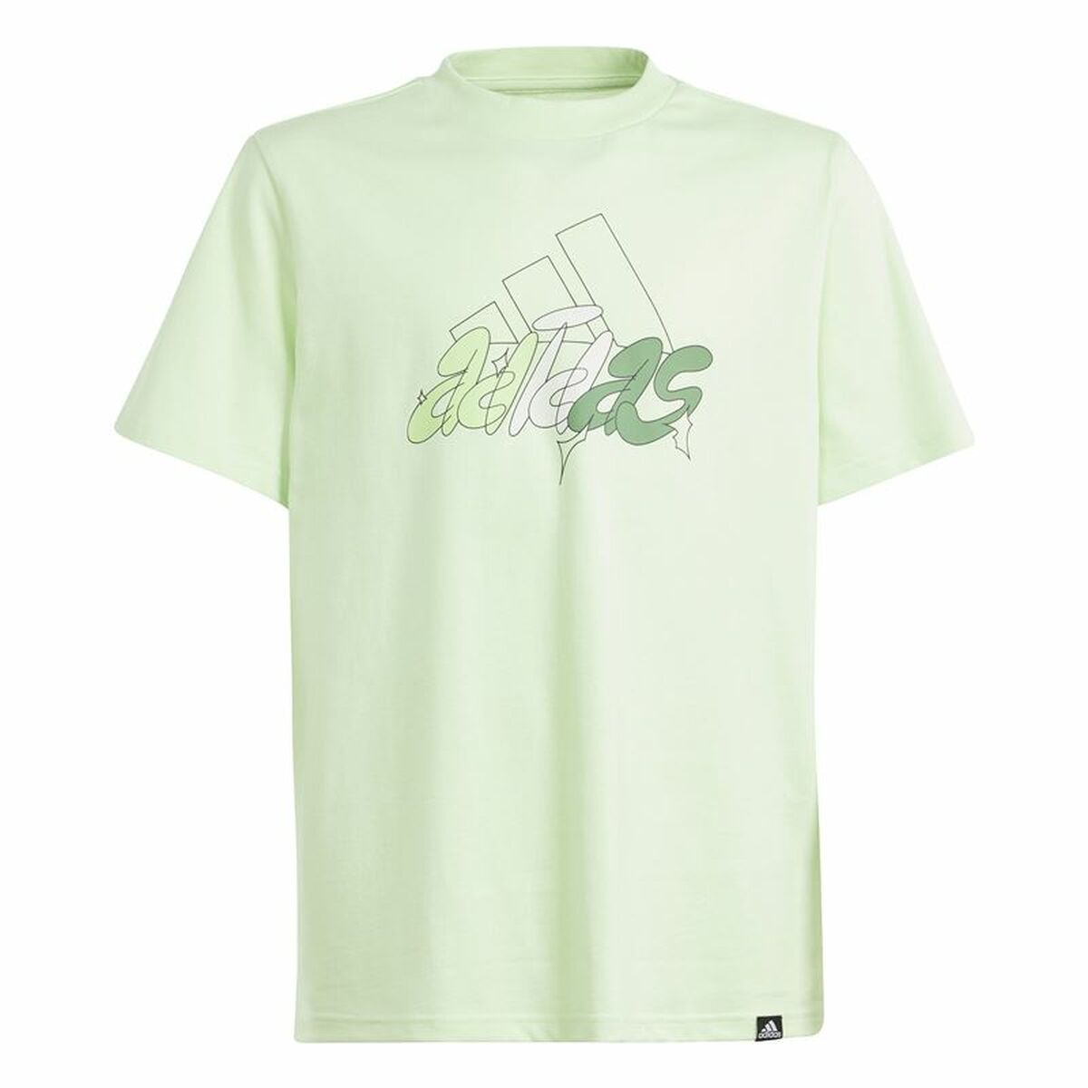 Short Sleeve T-Shirt Adidas Table Illustrated Light Green Short Sleeve T-Shirt Adidas Table Illustrated Light Green