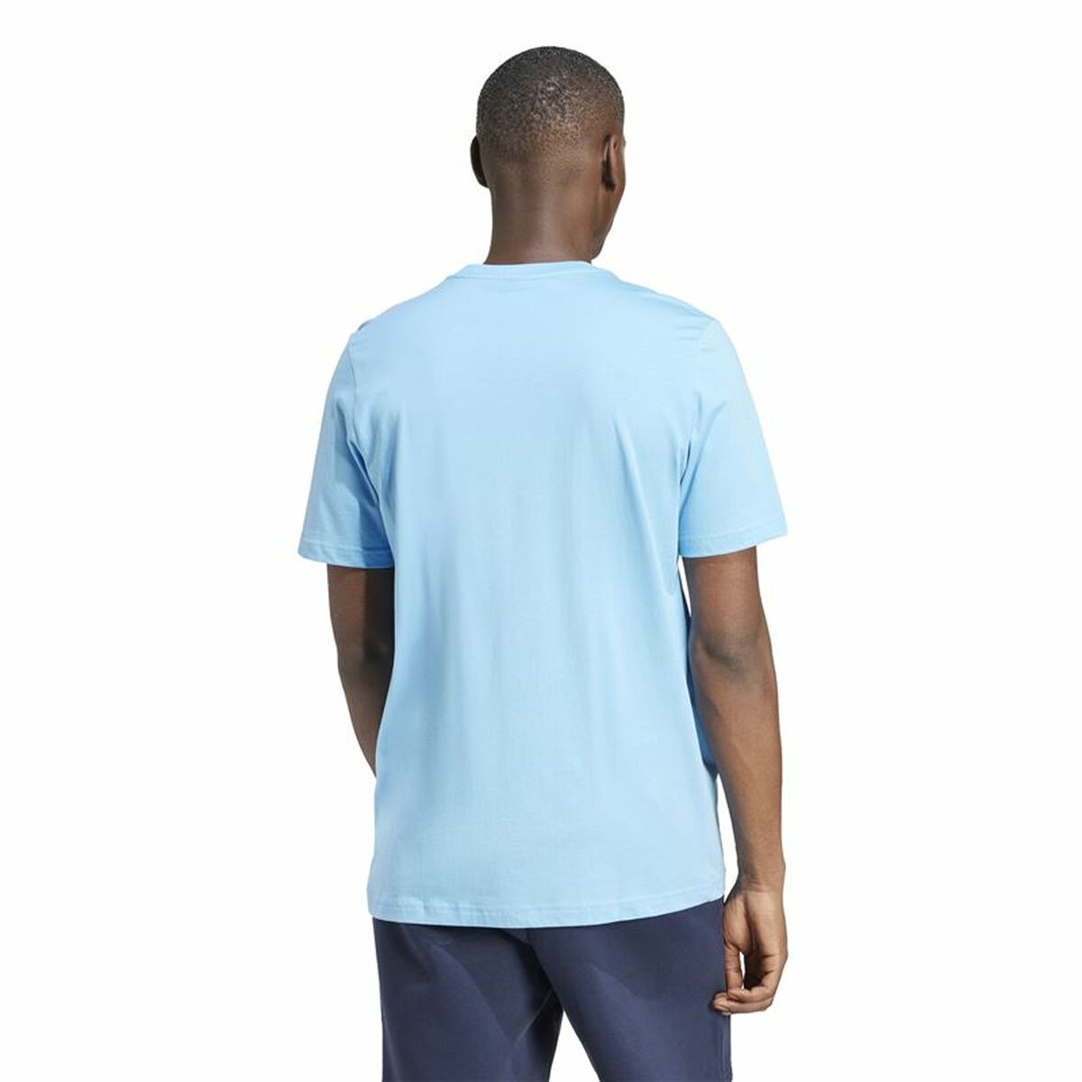 Mens Short Sleeve T-Shirt Adidas Badge Of Sport Blue XL