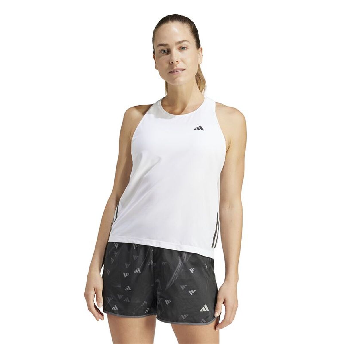 Women’s Sleeveless T-shirt Adidas  Own the Run White Running