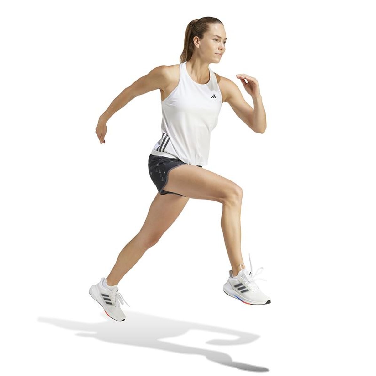 Women’s Sleeveless T-shirt Adidas  Own the Run White Running