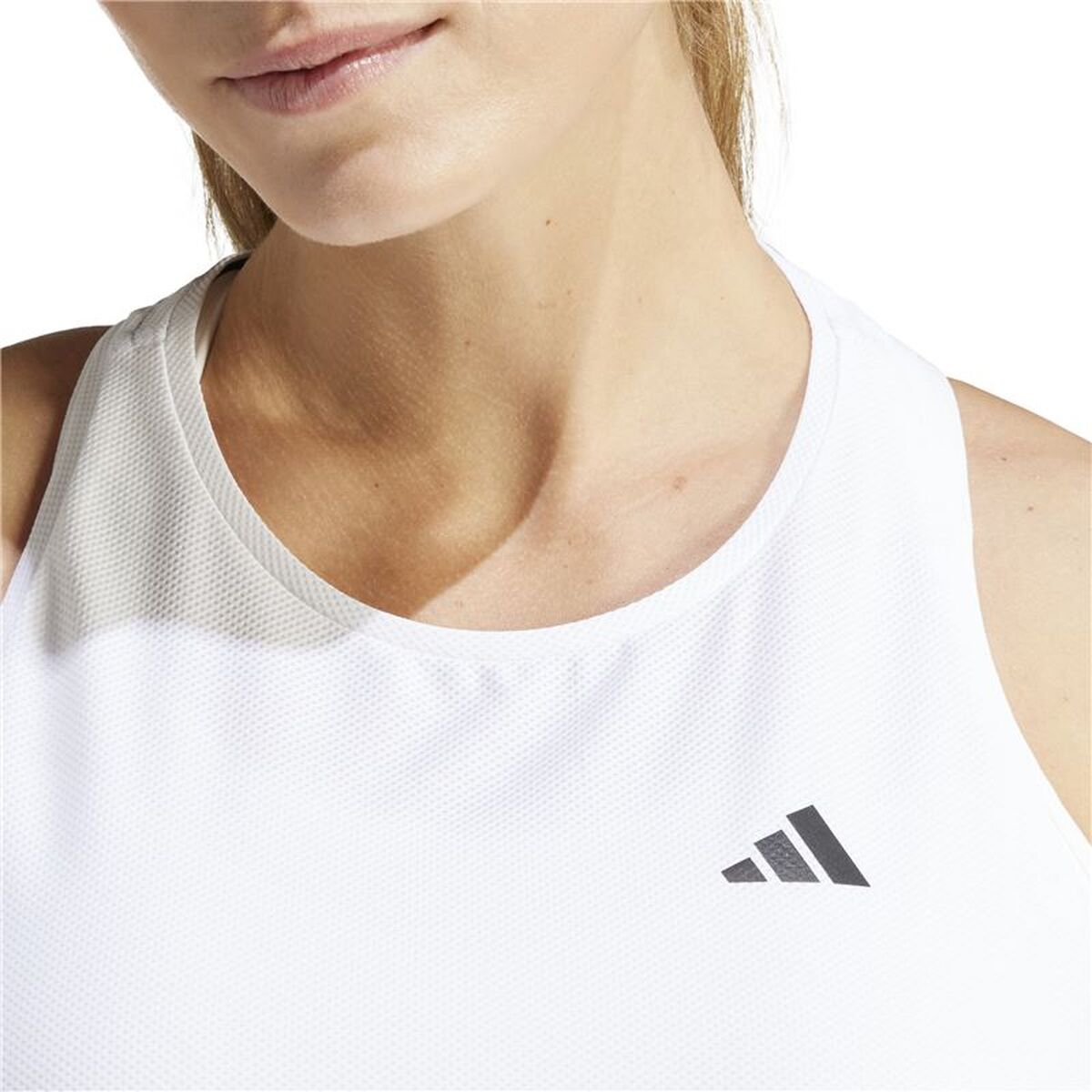 Women’s Sleeveless T-shirt Adidas  Own the Run White Running