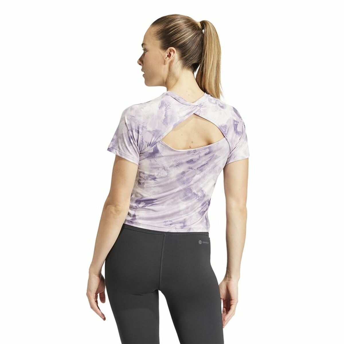 Womens Short Sleeve T-Shirt Adidas Essentials Aop Flower (M)
