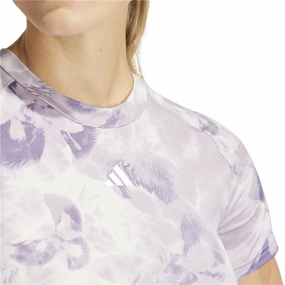 Womens Short Sleeve T-Shirt Adidas Essentials Aop Flower (M)