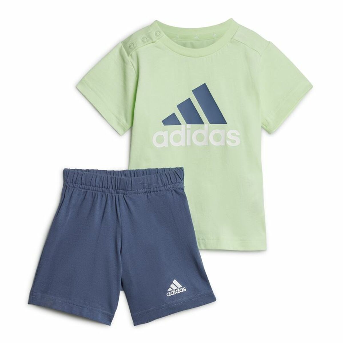 Sports Outfit for Baby Adidas Bl Cotton Set Infantil Blue Light Green Sports Outfit for Baby Adidas Bl Cotton Set Infantil Blue Light Green