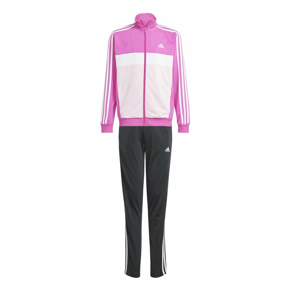 Women’s Tracksuit Adidas 3Stripes Tiberio Black Dark pink Women’s Tracksuit Adidas 3Stripes Tiberio Black Dark pink