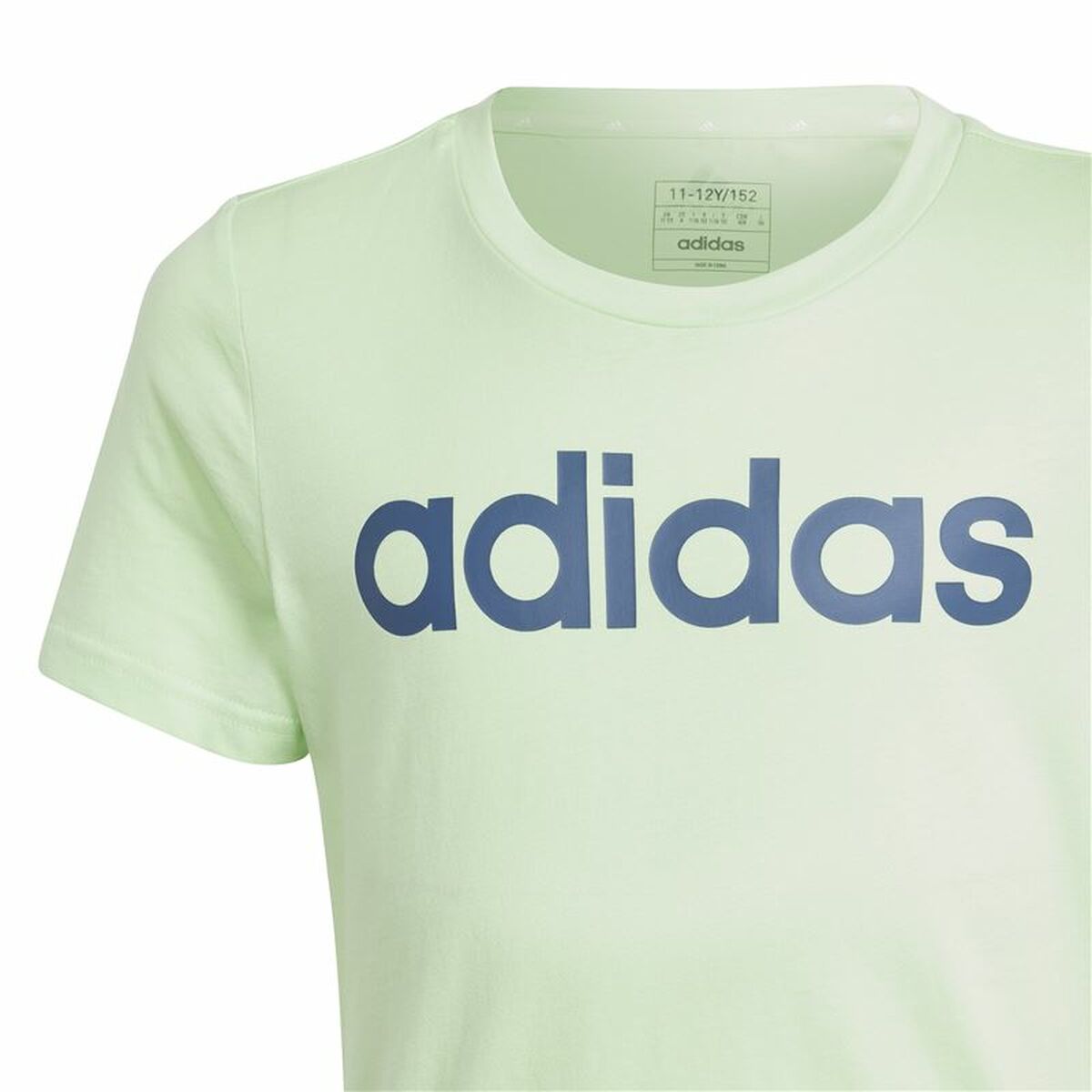Child’s Short Sleeve T-Shirt Adidas G Lin Light Green