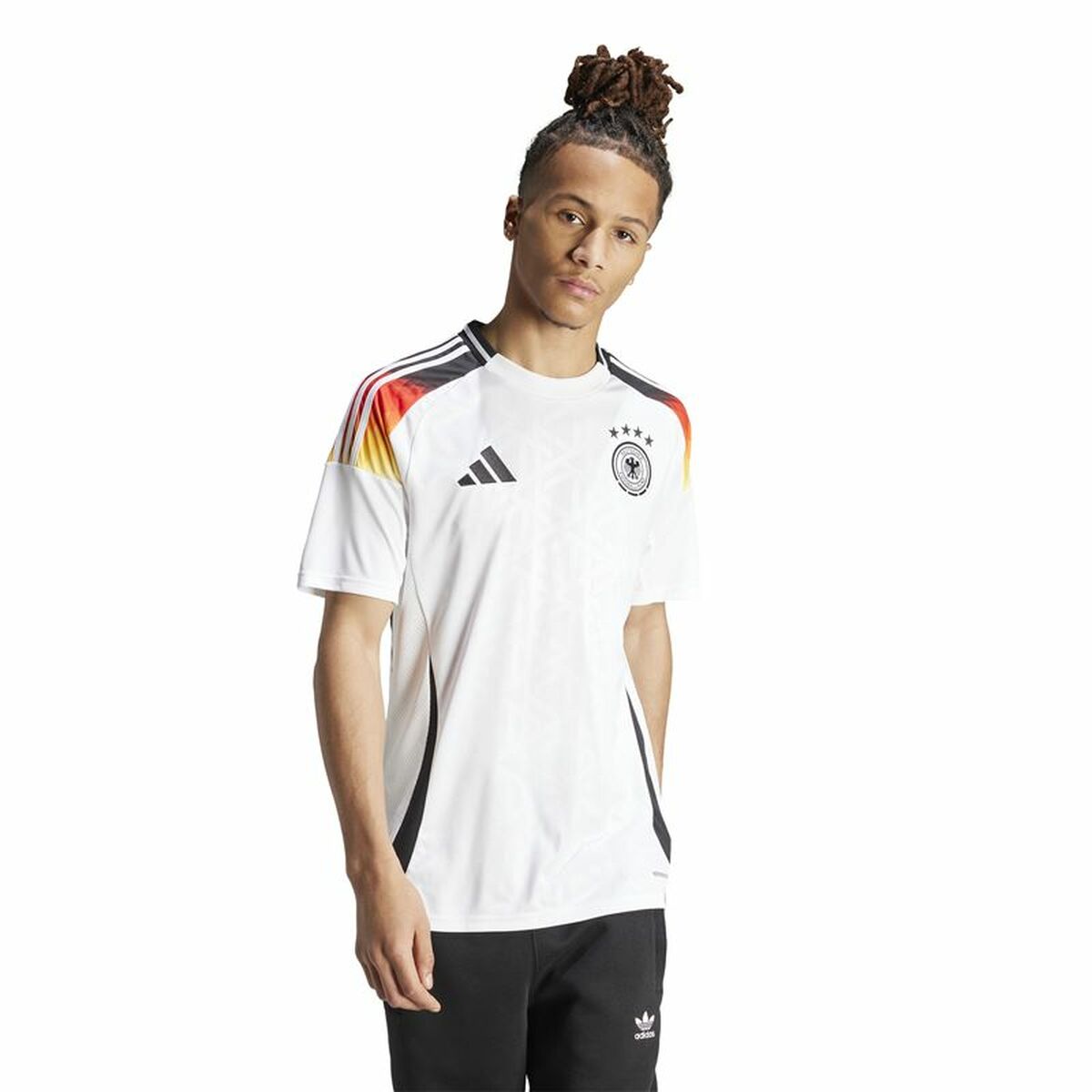 Men’s Short-sleeved Football Shirt Adidas Alemania (XL)