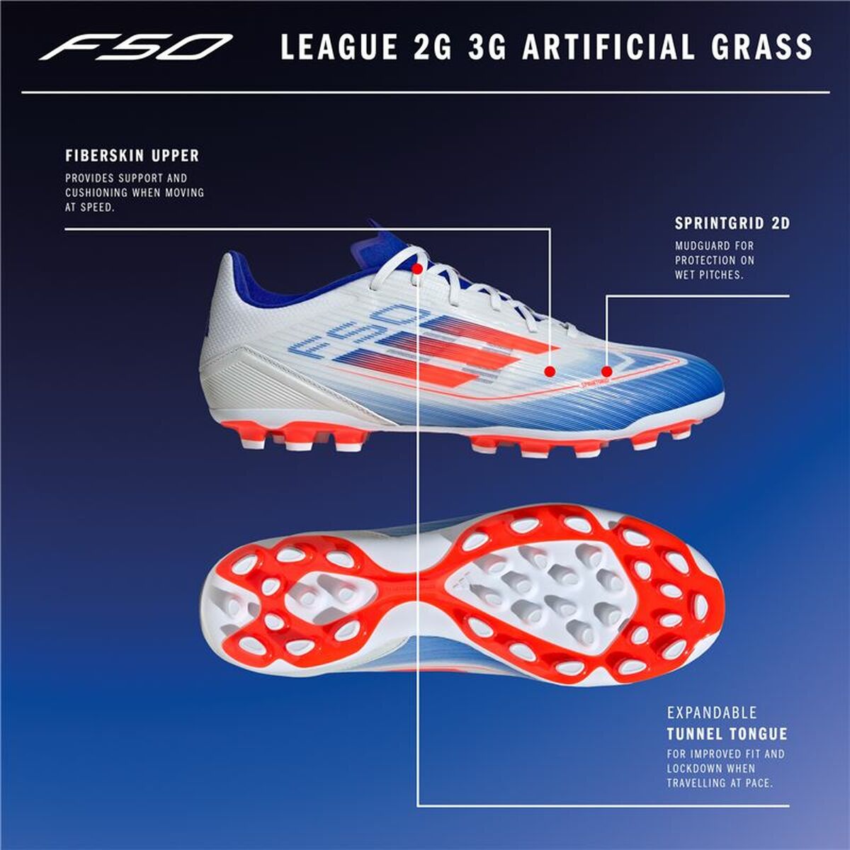 Adult’s Football Boots Adidas F50 League White