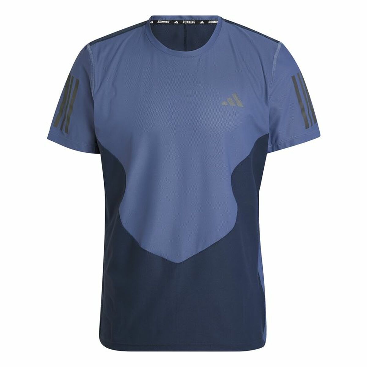 Mens Short Sleeve T-Shirt Adidas Own The Run Colorblock