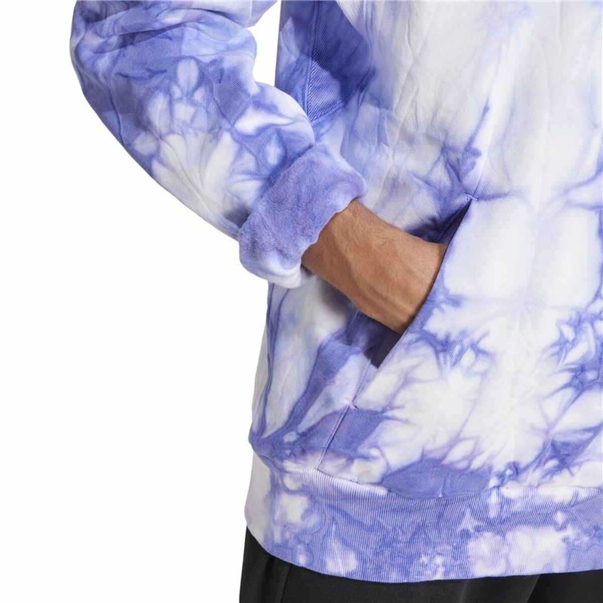Mens Hoodie Adidas All Szn Fleece Wash Hoodie Blue XS