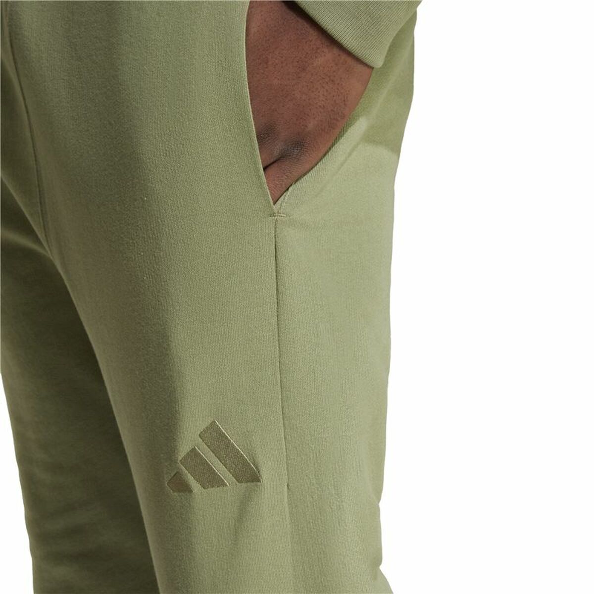 Long Sports Trousers Adidas Regular Tapered Green Men