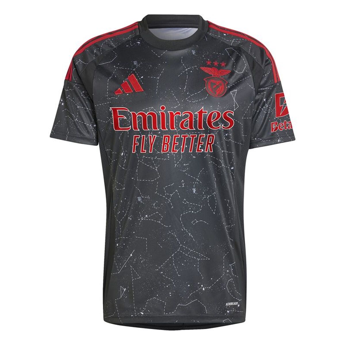 Men’s Short-sleeved Football Shirt Adidas SLB Benfica Black Men’s Short-sleeved Football Shirt Adidas SLB Benfica Black