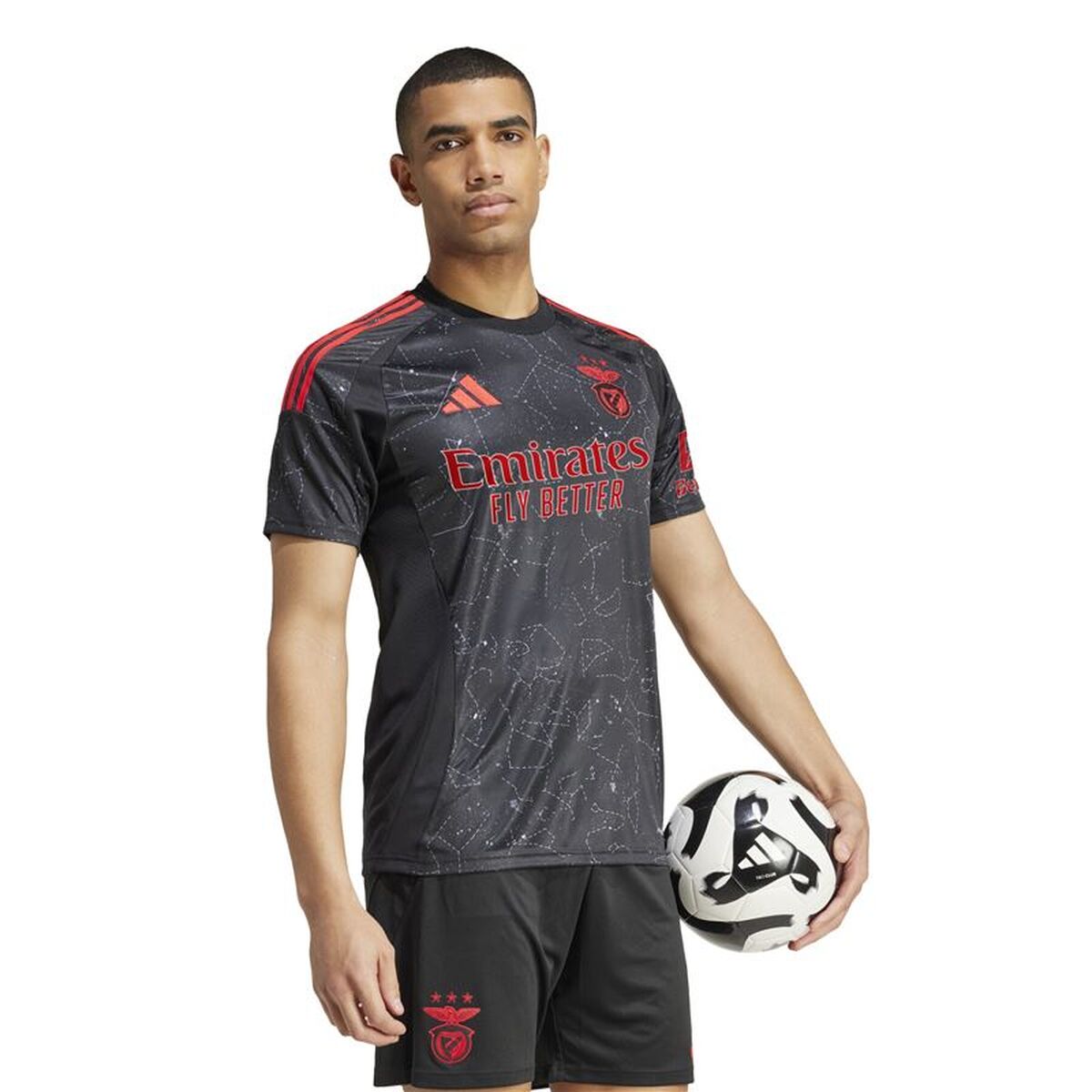 Men’s Short-sleeved Football Shirt Adidas SLB Benfica Black