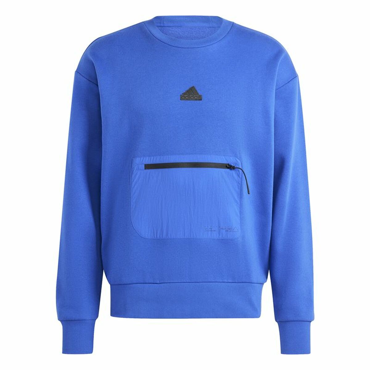 Sweatshirt without Hood Adidas City Es e Fleece Blue