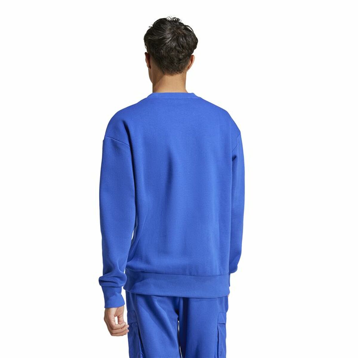 Sweatshirt without Hood Adidas City Es e Fleece Blue