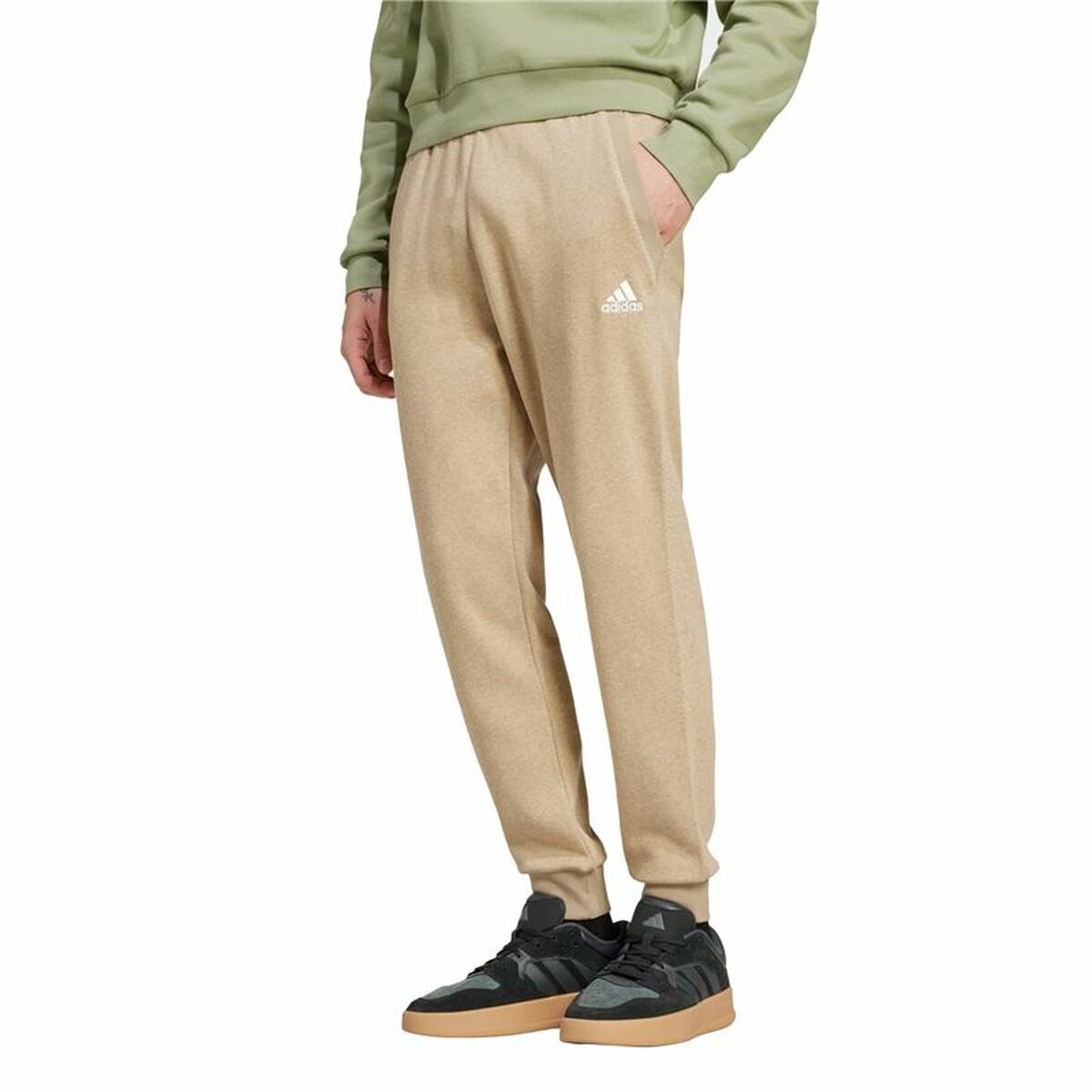 Long Sports Trousers Adidas Seasonal Essentials Melange Brown Men