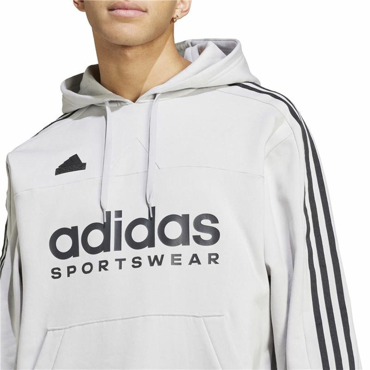 Mens Hoodie Adidas House Of Tiro Fleece Grey XS