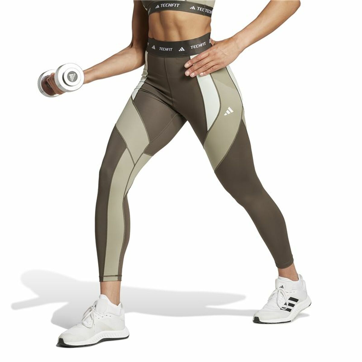 Sport leggings for Women Adidas Techfit 7/8 Colorblock Grey