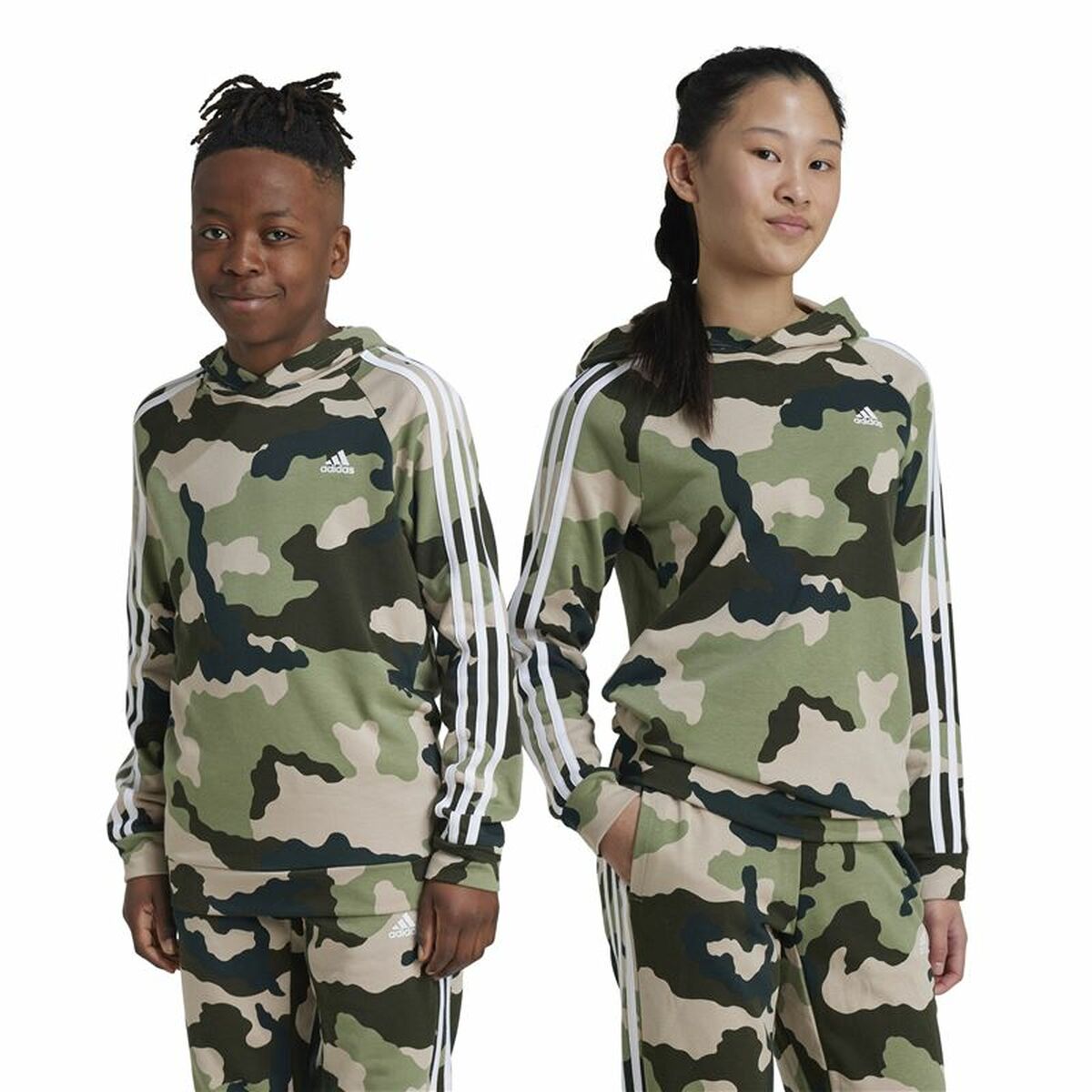 Unisex Hoodie Adidas Essentials Multicolour Camouflage