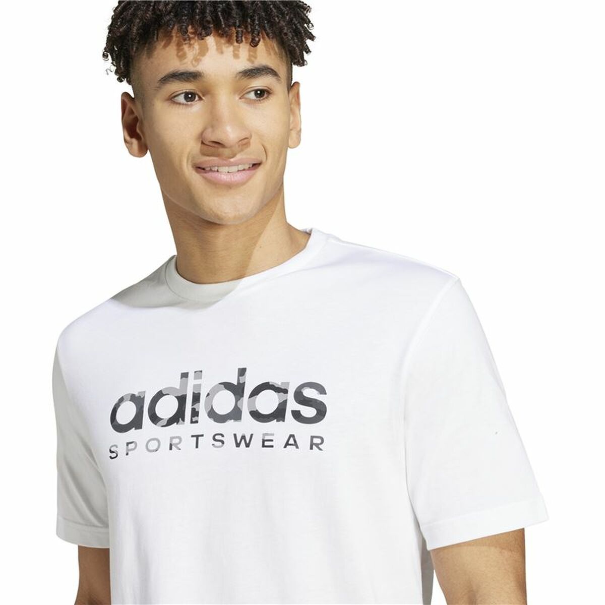 Mens Short Sleeve T-Shirt Adidas Camo Linear Graphic 4XL